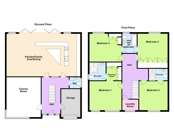 Floor Plan Image for 4 Bedroom Detached House for Sale in Boscobel Road, Great Barr, Birmingham, B43 6BB