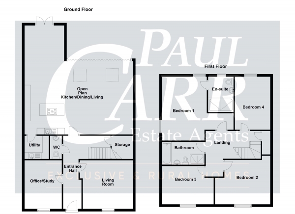 Floor Plan Image for 4 Bedroom End of Terrace House for Sale in Plot 18, Packington Mews, Lady Walk, Whittington Heath WS14 9HJ