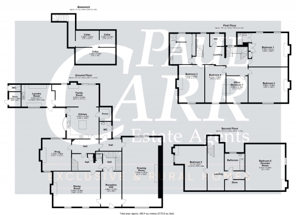 Floor Plan Image for 7 Bedroom Detached House for Sale in Shenstone House, Birmingham Road, Shenstone, WS14 0LF