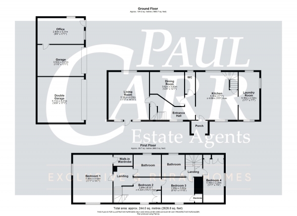 Floor Plan Image for 4 Bedroom Detached House for Sale in Brook End Farmhouse, Portleys Lane, Drayton Bassett, B78 2AD