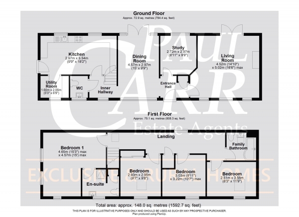 Floor Plan Image for 4 Bedroom Barn Conversion for Sale in Mill Court, Shenstone, WS14 0DE