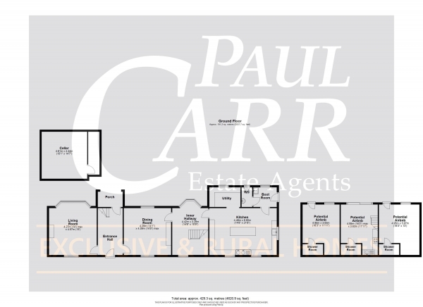 Floor Plan Image for 4 Bedroom Detached House for Sale in Rose Hill, Watling Street, Brewood, Staffordshire, ST19 9LN