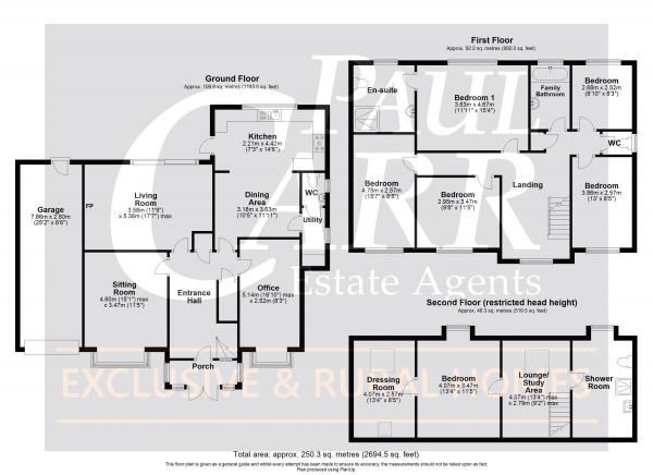 Floor Plan Image for 6 Bedroom Detached House for Sale in Poplar Rise, Little Aston, Sutton Coldfield, B74 4HT