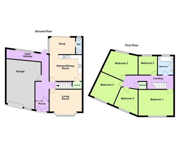 Floor Plan for 5 Bedroom Semi-Detached House for Sale in Lambeth Road, Great Barr, Birmingham B44 9NP, Great Barr, B44, 9NP - OIRO &pound350,000