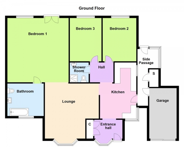 Floor Plan Image for 3 Bedroom Detached Bungalow for Sale in Hill Lane, Great Barr, Birmingham B43 6NA