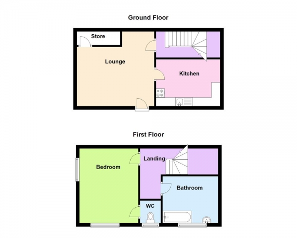 Floor Plan Image for 3 Bedroom Semi-Detached House for Sale in Yew Tree Cottages, Booths Lane, Great Barr , Birmingham B42 2JT