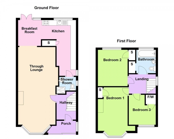 Floor Plan Image for 3 Bedroom Semi-Detached House for Sale in Wimperis Way, Great Barr, Birmingham B43 7DD