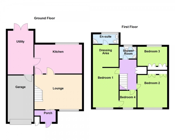 Floor Plan Image for 4 Bedroom Detached House for Sale in Abbotsford Avenue Great Barr,, Birmingham B43 6HE