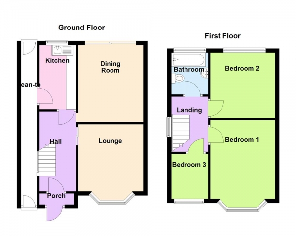 Floor Plan Image for 3 Bedroom Semi-Detached House for Sale in Lechlade Road,  Great Barr, Birmingham B43 5ND