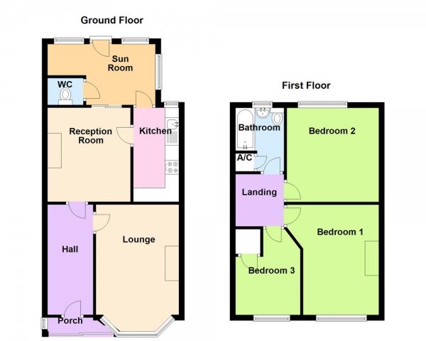 Floor Plan Image for 3 Bedroom Terraced House for Sale in Linton Road, Great Barr, Birmingham B43 7JA