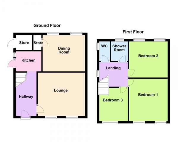 Floor Plan Image for 3 Bedroom End of Terrace House for Sale in Chantrey Crescent, Great Barr, Birmingham B43 7PD