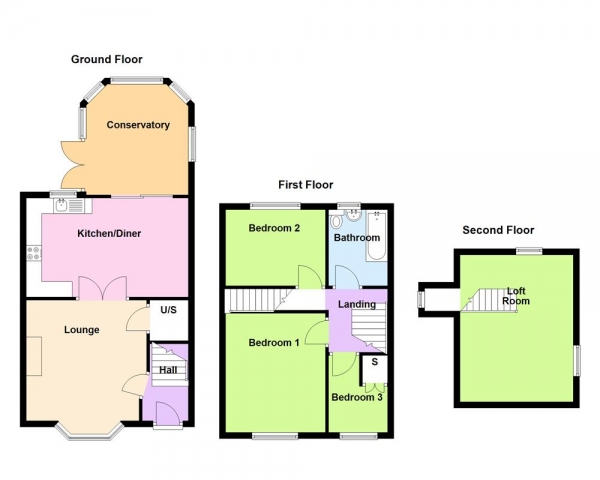 Floor Plan Image for 4 Bedroom Terraced House for Sale in Sterndale Road, Great Barr, Birmingham B42 2AR