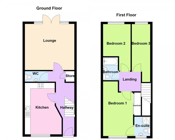 Floor Plan Image for 3 Bedroom Detached House for Sale in Bluebell Crescent, Great Barr, Birmingham B42 2FS