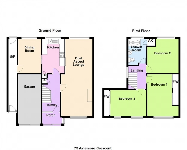 Floor Plan Image for 3 Bedroom Semi-Detached House for Sale in Aviemore Crescent, Great Barr, Birmingham B43 7QA