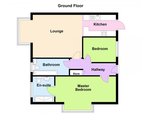 Floor Plan Image for 2 Bedroom Apartment for Sale in Amie Lane, Great Barr, Birmingham B43 7AF