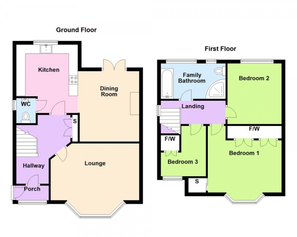 Floor Plan Image for 3 Bedroom Semi-Detached House for Sale in Wimperis Way, Great Barr,  Birmingham B43 7DF