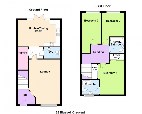 Floor Plan Image for 3 Bedroom Detached House for Sale in Bluebell Crescent,  Great Barr, Birmingham B42  2FS