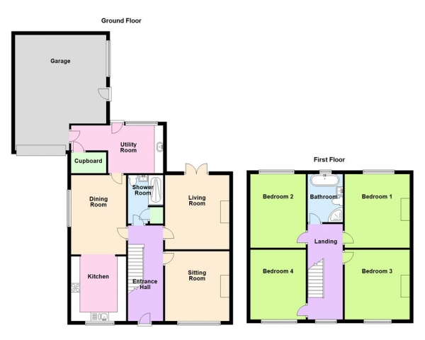 Floor Plan Image for 4 Bedroom Semi-Detached House for Sale in Walsall Road, Great Wyrley, WS6 6DN