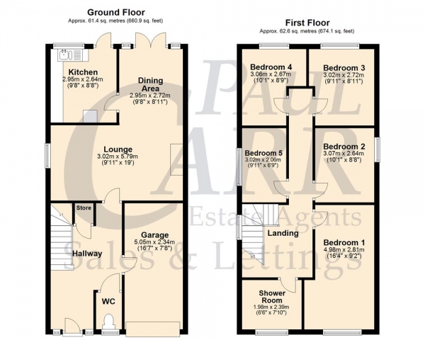 Floor Plan Image for 5 Bedroom Detached House for Sale in Meadow Grove, Great Wyrley, WS6 6DH