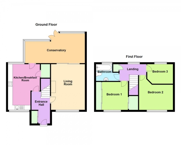 Floor Plan Image for 3 Bedroom Detached House for Sale in Fennel Close, Cheslyn Hay, WS6 7DZ