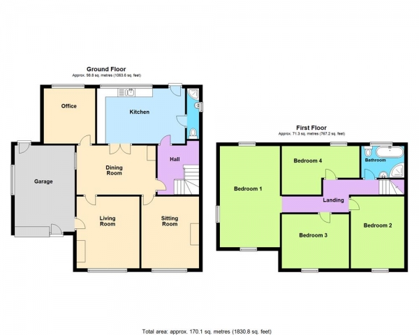 Floor Plan Image for 4 Bedroom Detached House for Sale in High Street, Cheslyn Hay, WS6 7AD