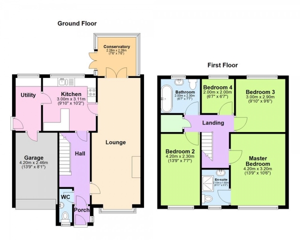 Floor Plan Image for 4 Bedroom Detached House for Sale in Brownshore Lane, Essington, WV11 2AL
