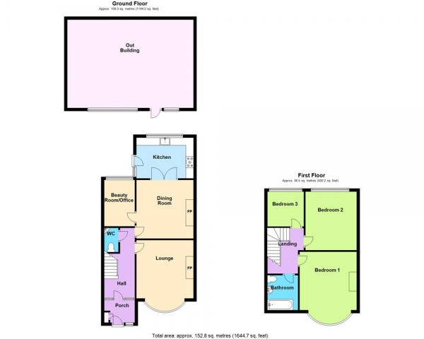 Floor Plan Image for 3 Bedroom Semi-Detached House for Sale in Norton Lane, Great Wyrley, WS6 6PE