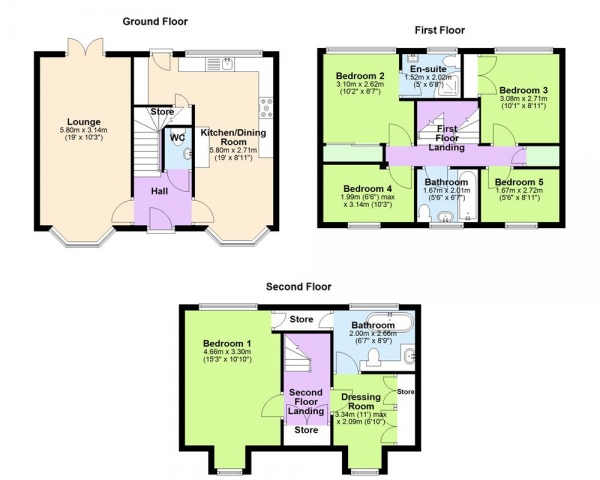 Floor Plan for 5 Bedroom Detached House for Sale in Earlswood Way, Bridgtown, WS11 0GN, Bridgtown, WS11, 0GN - Offers in Excess of &pound400,000