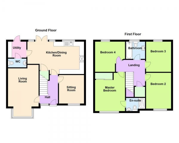 Floor Plan Image for 4 Bedroom Detached House for Sale in Bayberry Way, Norton Canes, WS11 9AS