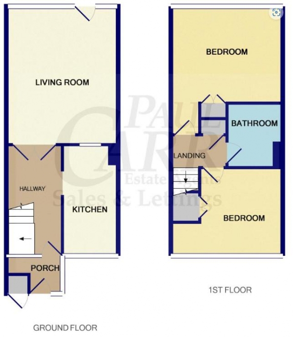 Floor Plan Image for 2 Bedroom Terraced House for Sale in Achilles Close, Great Wyrley, WS6 6JW