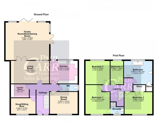 Floor Plan Image for 5 Bedroom Detached House for Sale in Walsall Road, Great Wyrley, WS6 6AE