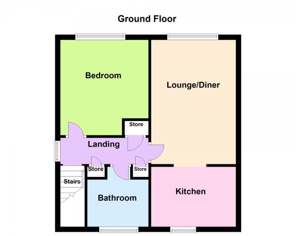 Floor Plan Image for 1 Bedroom Maisonette for Sale in Littleworth Road, Hednesford, WS12 1NT