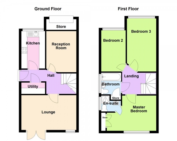 Floor Plan Image for 3 Bedroom Detached House for Sale in Anglesey Street, Hednesford, WS12 1AA