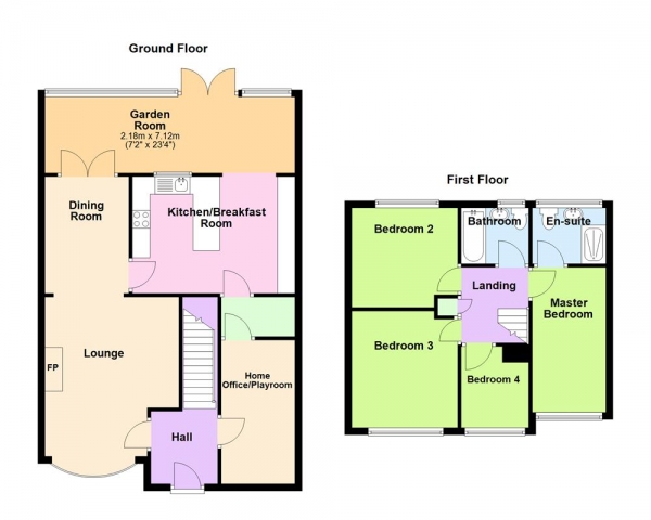 Floor Plan Image for 4 Bedroom Semi-Detached House for Sale in Tudor Close, Cheslyn Hay, WS6 7DQ