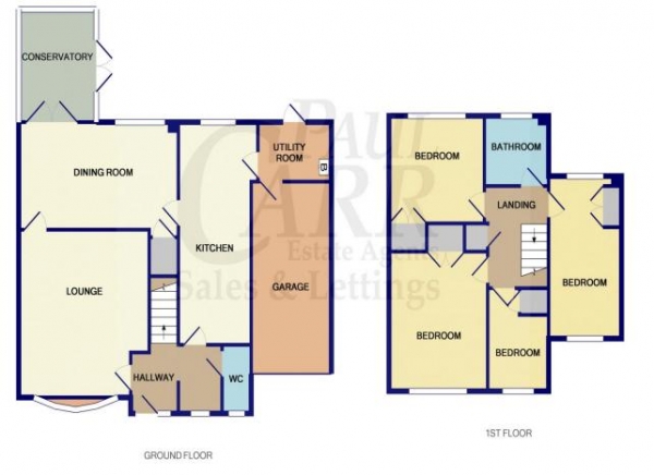 Floor Plan Image for 4 Bedroom Detached House for Sale in Lapwing Close, Cheslyn Hay, WS6 7LL