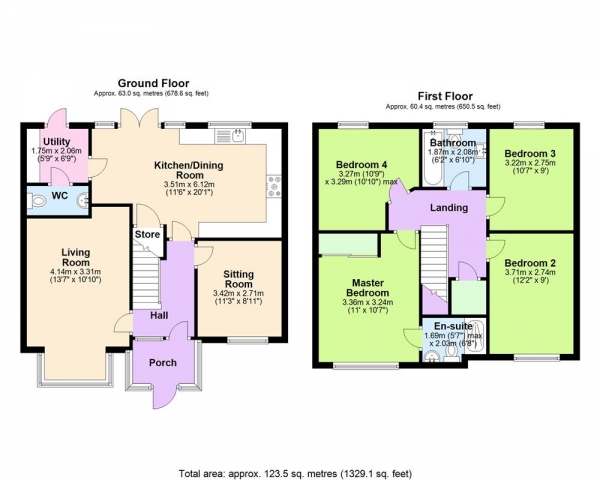 Floor Plan Image for 4 Bedroom Detached House for Sale in Cottonwood Croft, Norton Canes, WS11 9AW