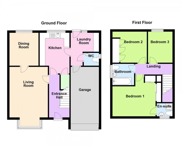 Floor Plan Image for 3 Bedroom Detached House for Sale in Ferndale Road, Essington, WV11 2JG