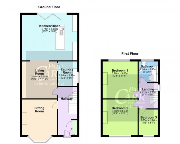 Floor Plan Image for 3 Bedroom Semi-Detached House for Sale in Walsall Road, Churchbridge, WS11 8JT