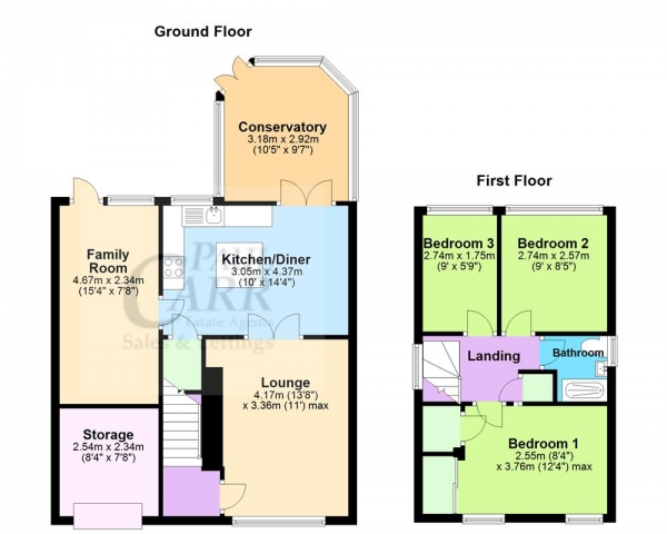 Floor Plan Image for 3 Bedroom Detached House for Sale in Dundalk Lane, Cheslyn Hay, WS6 7AZ