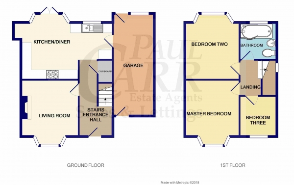 Floor Plan Image for 3 Bedroom Semi-Detached House for Sale in Millfield Road, Handsworth Wood, Birmingham, West Midlands