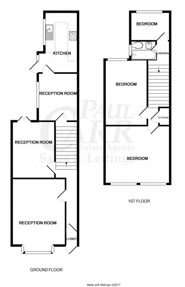 Floor Plan Image for 3 Bedroom Terraced House for Sale in Mostyn Road, Birmingham