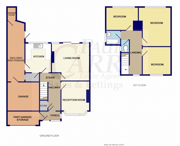 Floor Plan Image for 3 Bedroom Semi-Detached House for Sale in Cherry Orchard Road, Handsworth Wood, Birmingham, West Midlands