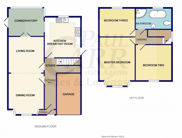 Floor Plan Image for 3 Bedroom Detached House for Sale in Chalcot Grove, Birmingham