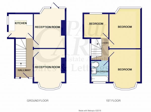 Floor Plan Image for 3 Bedroom Semi-Detached House for Sale in Hamstead Hall Avenue, Handsworth Wood, Birmingham, West Midlands