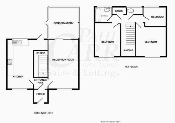 Floor Plan Image for 3 Bedroom Terraced House for Sale in The Leverretts, Handsworth, Birmingham, West Midlands