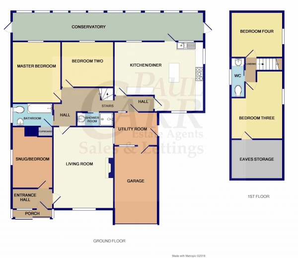 Floor Plan for 4 Bedroom Detached Bungalow for Sale in Bird End, West Bromwich, West Bromwich, B71, 3EA -  &pound275,000