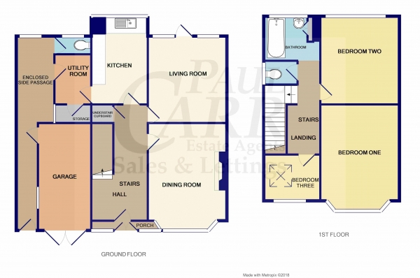 Floor Plan Image for 3 Bedroom Detached House for Sale in Leopold Avenue, Handsworth Wood, Birmingham, West Midlands