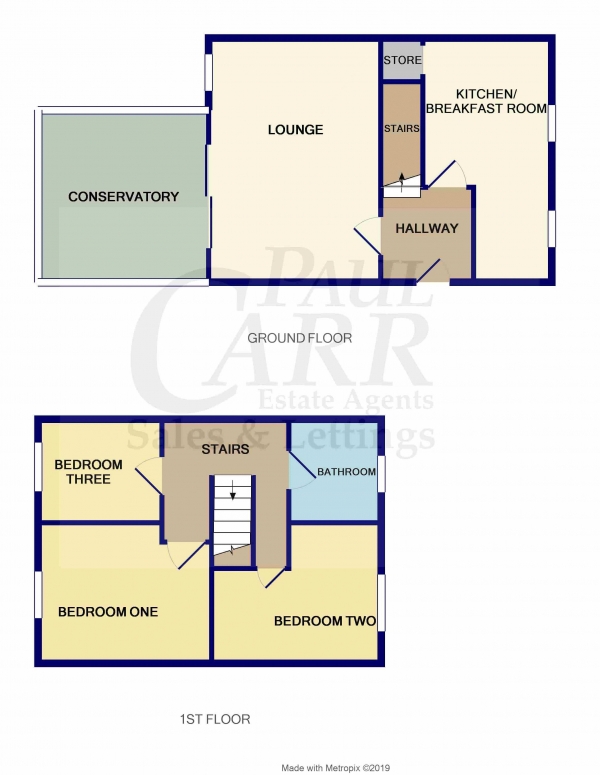 Floor Plan for 3 Bedroom Property for Sale in Walcot Drive, Great Barr, Birmingham, West Midlands, Great Barr, B43, 5TH - Offers Over &pound190,000