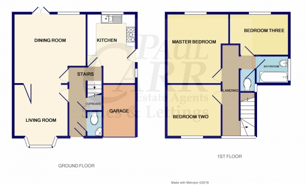 Floor Plan Image for 3 Bedroom Semi-Detached House for Sale in Cherry Orchard Road, Birmingham