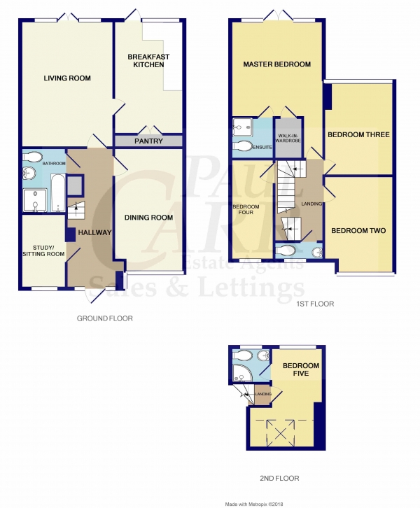 Floor Plan Image for 5 Bedroom Semi-Detached House for Sale in Stanford Avenue, Great Barr, Birmingham, West Midlands